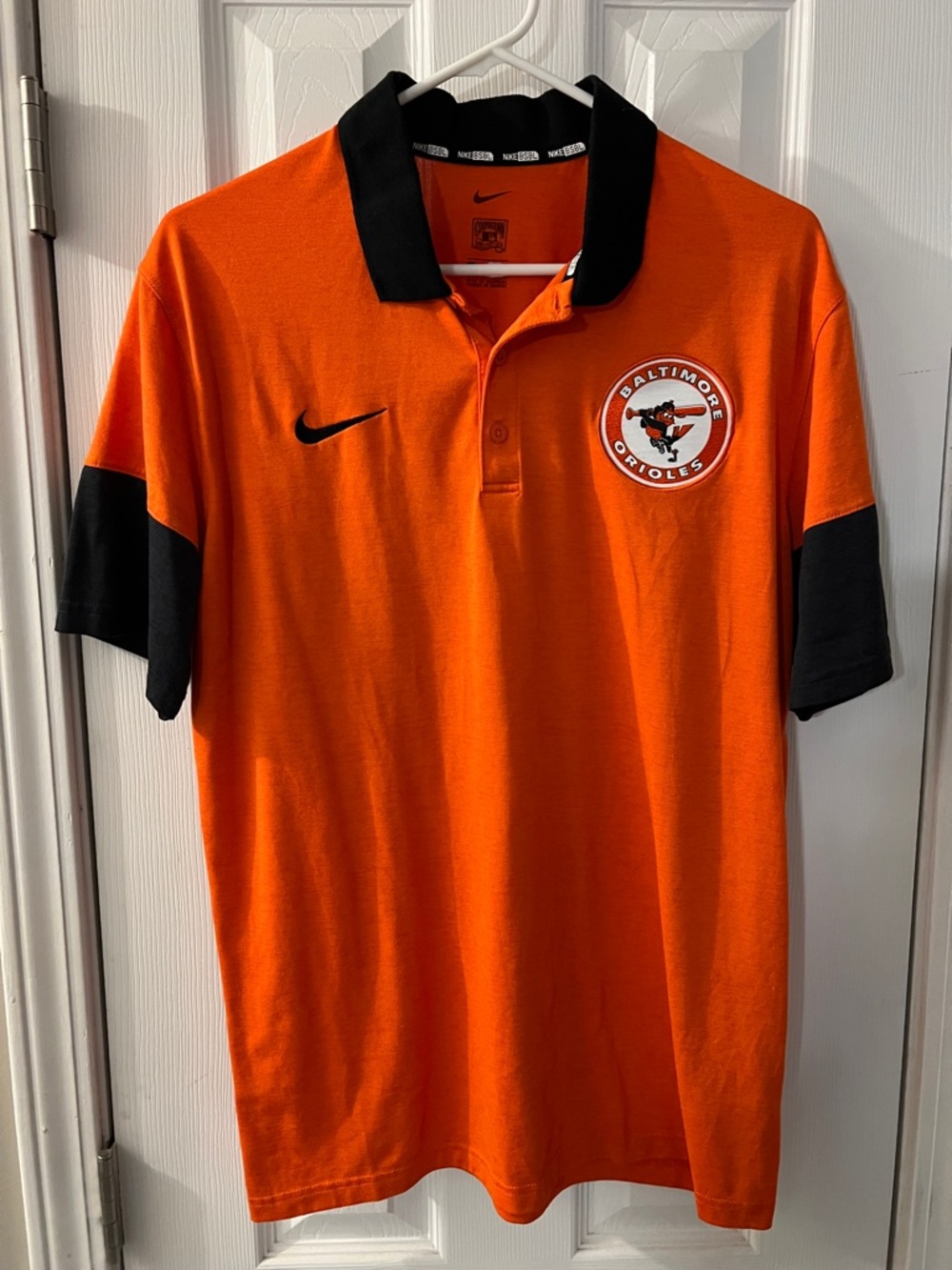 Nike Orange and Black Baltimore Orioles Polo
